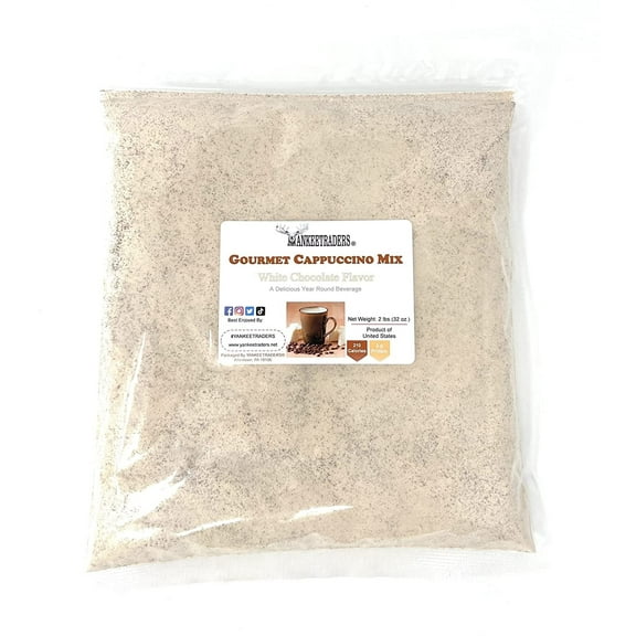 YANKEETRADERS® Instant White Chocolate Cappuccino Mix - 2 lbs. (Make Hot, Iced or Frozen)