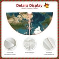 thumbnail image 3 of Daiia World Map Drawing Merry Christmas Tree Skirt , Xmas Large Lace-up Tree Skirt, Santa Snowflakes Rustic Home Decorations New Year Party Farmhouse Decor-48", 3 of 6