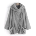 thumbnail image 2 of Manteaux à Col Roulé Décontractés pour Femmes Grandes Poches Vintage Oversize, 2 of 5