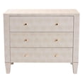 thumbnail image 3 of Baxton Studio Leyna Modern Beige Faux Shagreen 3-Drawer Storage Cabinet, 3 of 6
