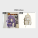 thumbnail image 1 of Mochila Diaria De Gran Capacidad, Mochila Ajustable Para Estudiantes De La Escuela Oxford, Bolso De Hombro Doble, Púrpura, Negro Y Caqui Con Colgantes Bolso Con Cremallera, 1 of 4