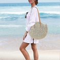 thumbnail image 5 of Straw Shoulder Bag For Women, Large Straw Bags Weave Handmade Handle Tote Bag Summer Beach Straw Handbags Bohemian Crossbody Bag(large Beige), 5 of 5