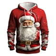thumbnail image 2 of Yusimy Mens Christmas Printed Hoodie Long Sleeve Pullover Casual Athletic Top, 2 of 3