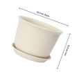 thumbnail image 2 of FUEENIRVA Macetas Beige De Plástico Con Textura Lisa Para Plantas Suculentas Y Eventos Especiales, 2 of 7