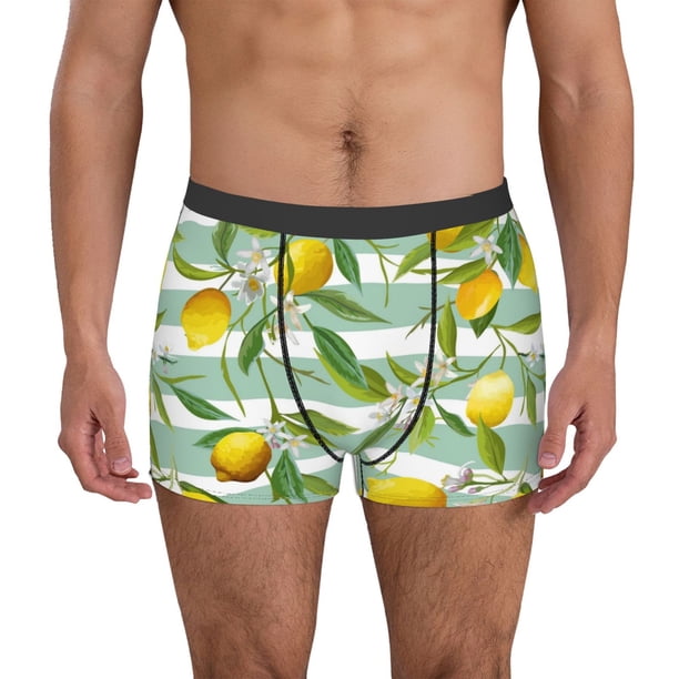 Fotbe Lemon Calzoncillos Tipo Boxer con Bolsa de Soporte Total para Hombre, X-Temp Fresco, Transpirable y de Secado Rápido-Large