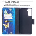 thumbnail image 3 of Samsung Galaxy S21 5G Case with Zipper Wallet, Dteck Painted PU Leather Folio Case 9 Card Slots Wallet Case with Zipper Pocket / Hand Strap for Samsung Galaxy S21 6.2 inch, 02# Blue Butterfly, 3 of 5