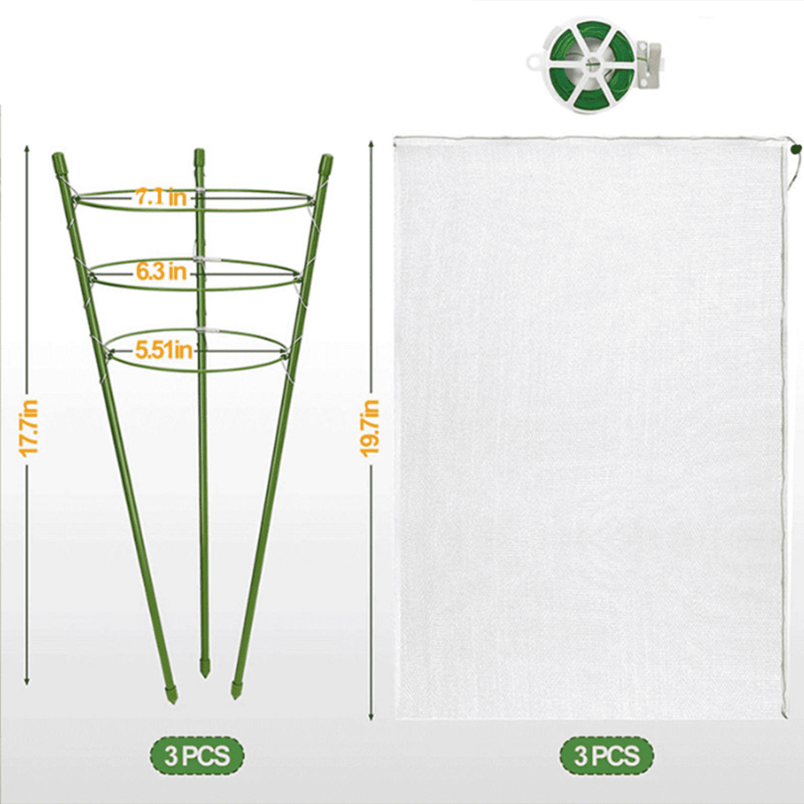 Gazechimp Tomato Cages for Garden Plant Support Stake for Cherry Flowers Balcony