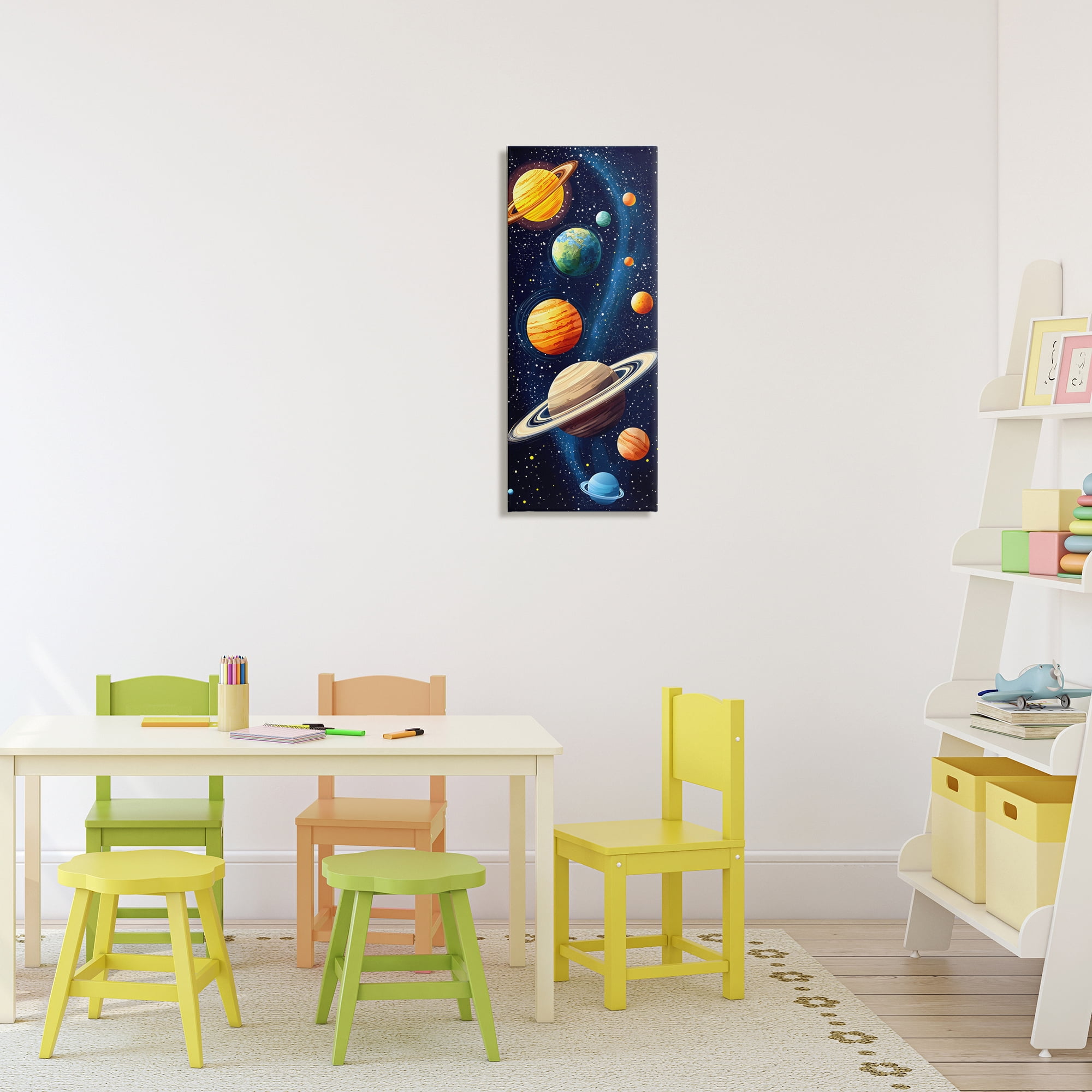 Stupell Industries Galaxy Swirl Planetary Orbit Canvas Wall Art, design by Creative Studio
