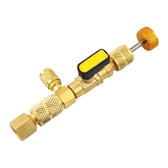 FAIOIN for Valve Core Remover Installer Tool R410A R22 AC Schrader for Valve Core Remover Dual Size 1/4" & 5/16" Port HVAC for