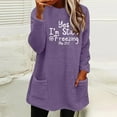 thumbnail image 2 of Bowake Pull Douillet d'Hiver Chaud Ample pour Femmes Manches Longues Col Rond, 2 of 4
