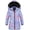 Pink&ombre, variant on Girl's Windproof Winter Bubble Jacket Fleece Lined Water Repellent Long Puffer Coat With Hood White 6-7