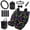 Dog Paw Print, variant on HUISEFOR Cow Print Car Seat Cover Full Set 15 Pieces for Most Truck SUV Steering Wheel Cover Seat Belt Cover Car Trash Can Air Vent Storage Bag Keychain Rear View Mirror Cover