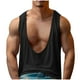 thumbnail image 1 of pstuiky Camiseta sin mangas para hombre, Camiseta de cuello en V grande para hombre, sudadera informal fina de color liso, sin mangas, transpirable, con hombros descubiertos, deportiva xl, 1 of 7