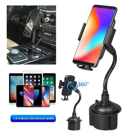 Car Cup Holder Phone Mount, EEEKit Adjustable Automobile Cup Holder Phone Mount for iPhone Xs XS Max XR X 8 8+, Samsung Galaxy S10 S10+ S9 S9+ Note 9/8/5, Smartphones, MP3,