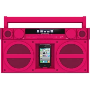 iHome iP4PZ FM 30-Pin iPod/iPhone Speaker Dock Boombox (Pink) (Not Compatible w/ iPhone 5)