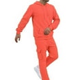 thumbnail image 3 of Men's Tracksuits Men's Tracksuits 2 Piece Set Zip Up Hoodie and Sweatpants Sets Casual Sweat Suits Athletic Tracksuit Outfits Men Jogging Suits Sets XXL Orange, 3 of 7