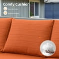 thumbnail image 5 of XIZZI 7 Pieces Outdoor Patio Furniture, All Weather Rattan Outside Chair Set, High Back Wicker Conversation Set with 54" Fire Pit Table for Garden, Orange Red, 5 of 10