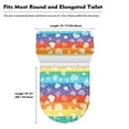thumbnail image 5 of Renewold 2pcs Anti-Slip Toilet Lid Cover Tank Lid Covers Fit Most Round Elongated Toilet Valentine's Day Decor Rainbow Stripes Hearts Bathroom Dust Cover Set, 5 of 6