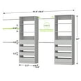 thumbnail image 4 of Homieasy Adjustable Closet Organizer System (6-15Ft) with 8 Wooden Drawers & Modular Tower ,Walk-In Wardrobe Storage with 4 Hanging Rods, Expandable Garment Rack,Gray, 4 of 7