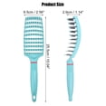 thumbnail image 2 of Unique Bargains 1Pc Wide Curved Vented Hair Brush Detangle Brush for Tangles and Knots Hair Brush for Men and Women Blue, 2 of 7
