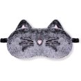 thumbnail image 1 of Antifaz para dormir de animales para mujeres, niños y niñas, máscara de noche esponjosa 3D de seda de felpa, antifaz opaco para dormir, siesta de viaje oso de fresa Electrónica, 1 of 5