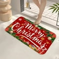thumbnail image 6 of HomeKingdee Christmas Door Mat Outdoor, Merry Christmas Welcome Mats for Front Door, Christmas Poinsettia Non Slip Holiday Red Doormat Indoor Entryway Floor Rug, 6 of 6