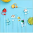 thumbnail image 5 of Straw Covers Cap,12pcs Straw Cover,6Pcs Straw Caps Covers - Straw Tip Cap Reusable Drinking Straw Toppers, Silicone Straw Plugs Reusable Cloud Shape Straw Protector (12pcs), 5 of 5
