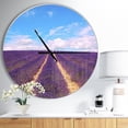thumbnail image 3 of Designart 'Blooming Lavender Flower Field ' Farmhouse wall clock, 3 of 3