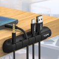 thumbnail image 2 of Organizador de cables de carga Monstrate de silicona de 5 agujeros color negro, 2 of 6