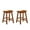 Oak, variant on 18-inch Tall, Brown Solid Wood - Perfect for Meals - Dining Room Use - Durable 2pc Stools