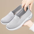 thumbnail image 2 of Willtoo Women's Woven Orthopedic Breathable Soft Shoes, Lightweight Comfortable Mesh Stretch Sneakers,Go Walking Slip on Diabetic Foam Shoes Black Gray 6.5 Wide, 2 of 6
