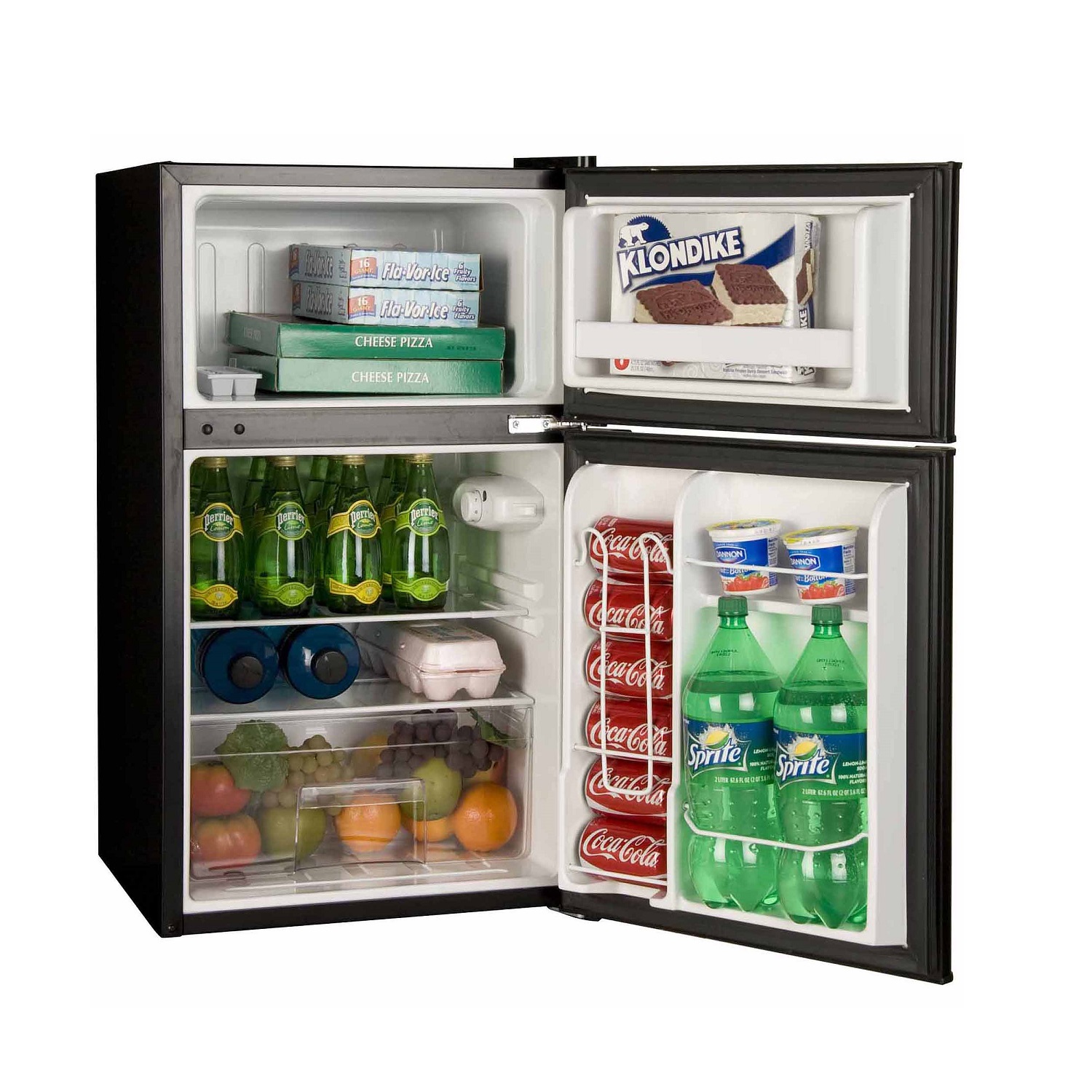 Haier 3.2 Cu Ft Two Door Refrigerator with Freezer HC32TW10SB, Black - image 3 of 4