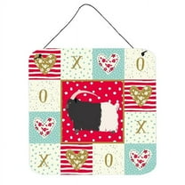 Caroline's Treasures CK5314DS66 Welsh Black-Necked Goat Love Wall or Door Hanging Prints, Red, 6x6, multicolor