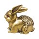 thumbnail image 4 of Figura de conejo de latón Figuras Adorno Lindo Coleccionables Conejo de Pascua en miniatura acostarse, 4 of 9