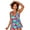 Hula Palm, variant on Women's V-Neck Flowy Tankini Top