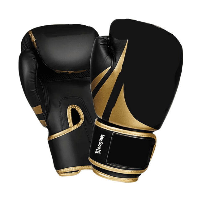 Guantes De Box Bloosom Para Kickboxing,strap Velcro Golden 16 Oz