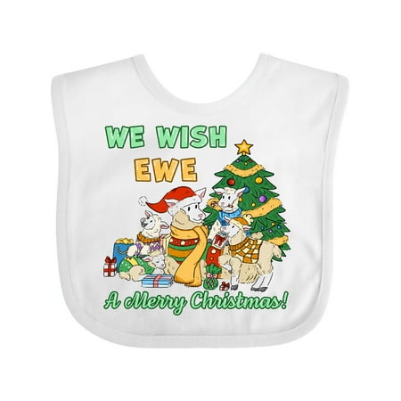 

Inktastic We Wish EWE A Merry Christmas Gift Baby Boy or Baby Girl Bib