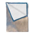 thumbnail image 2 of Country Soft Flannel Fleece Blanket, Rural Scenery with Wooden Path and House Under Cloudy Sky Mountain Serenity Nature, Cozy Plush for Indoor and Outdoor Use, 50" x 60", Green Blue, by Ambesonne, 2 of 5