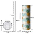 thumbnail image 5 of 20 OZ Slim Tumblers Pineapple Coffee Travel Mug with Lid and Straw,Stainless Steel Vacuum Insulated Water Bottle Gifts for Women Mothers, 5 of 7