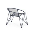 thumbnail image 4 of Raiven Outdoor Modern Iron Club Chair, Set of 2, Matte Navy Blue, 4 of 10