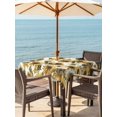 thumbnail image 3 of Outdoor Tablecloth with Umbrella Hole for Patio/Picnic/Party/Camping, Vintage Sunflowers Waterproof Table Cloth Square Cover Washable, Farmhouse Floral Blossom Watercolor (54"x 54"), 3 of 8