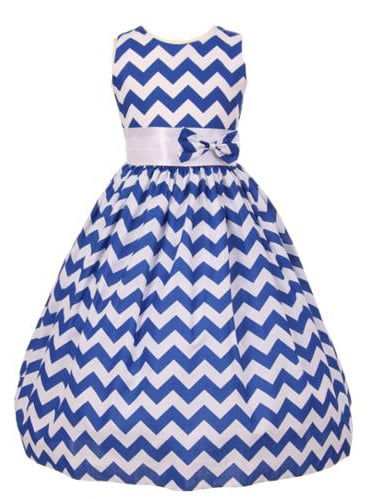 royal blue and white striped dress