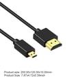 thumbnail image 2 of HDMI-Compatible To HDMI-Compatible Cord HDMI-Compatible Wire Male-Male Adapter Cable Ultra Soft & Thin for HDTV Laptop Projector, 2 of 9