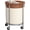 Coffee Brown + Cream White, variant on 29-Gallon (110 L) Laundry Basket with Wheels, Rolling Round Heavy-Duty Laundry Hamper Cart with Steel Frame and Removable Bag, 2 Locking Wheels, Ink Black and Metallic Silver URLS002B01
