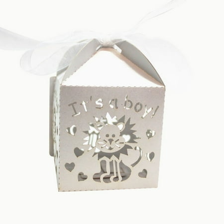 50pcs It S A Boy Laser Cutting Favors Box Candy Gift Paper Candy