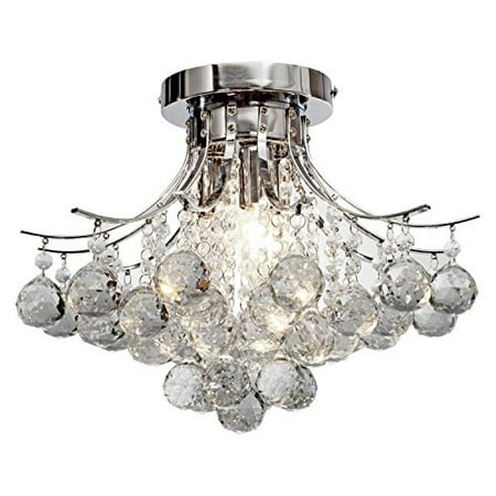 New Legend Lighting Chrome Finish Crystal Chandelier 3 Light Flush New Legend Lighting Chrome Finish Crystal Chandelier 3 Light Flush Mount Ceiling Fixture