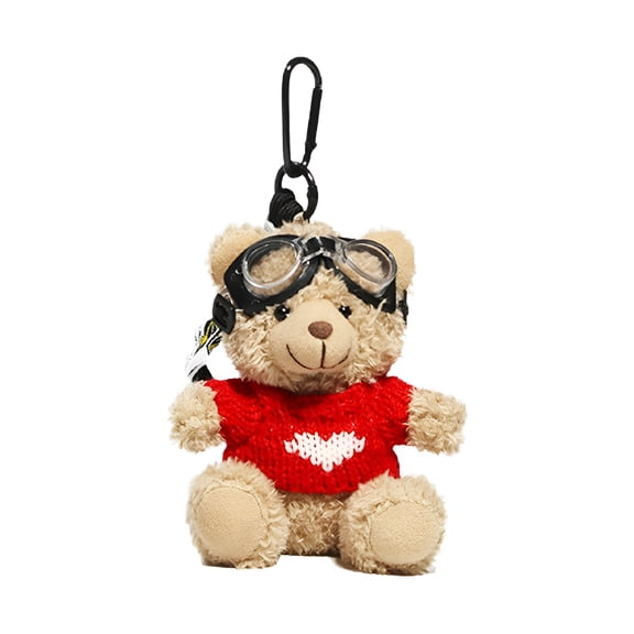 DESIGNICE Lovely Bear Bag Charm Keyring Animal Keychain Jewelry for Backpacks and Purses Cute Purse Charms