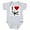 Heather Gray, variant on CafePress - I Love Fans Infant Bodysuit - Cute Infant Bodysuit Baby Romper - Size Newborn - 24 Months
