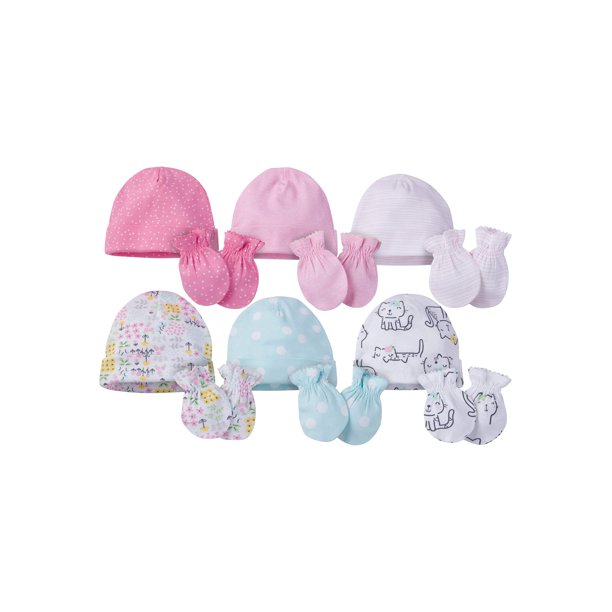 Onesies Brand Baby Girl Caps & Mittens Accessories Baby Shower Gift Set