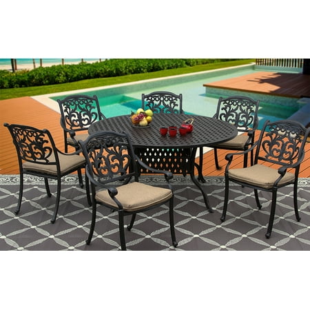 Flamingo Outdoor Patio 7pc Set 60 Inch Round Dining Table Series Flamingo Outdoor Patio 7pc Set 60 Inch Round Dining Table Series 3000